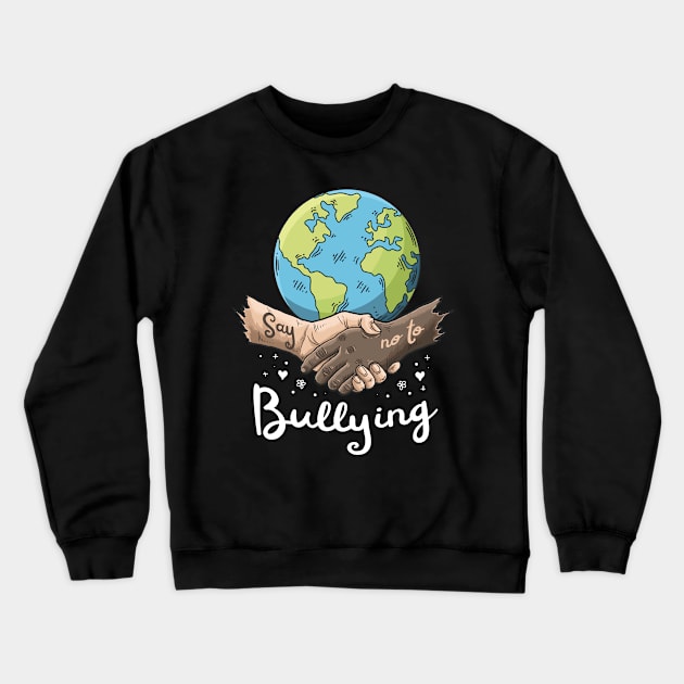 Anti Bullying Awareness Cartoon Crewneck Sweatshirt by USProudness